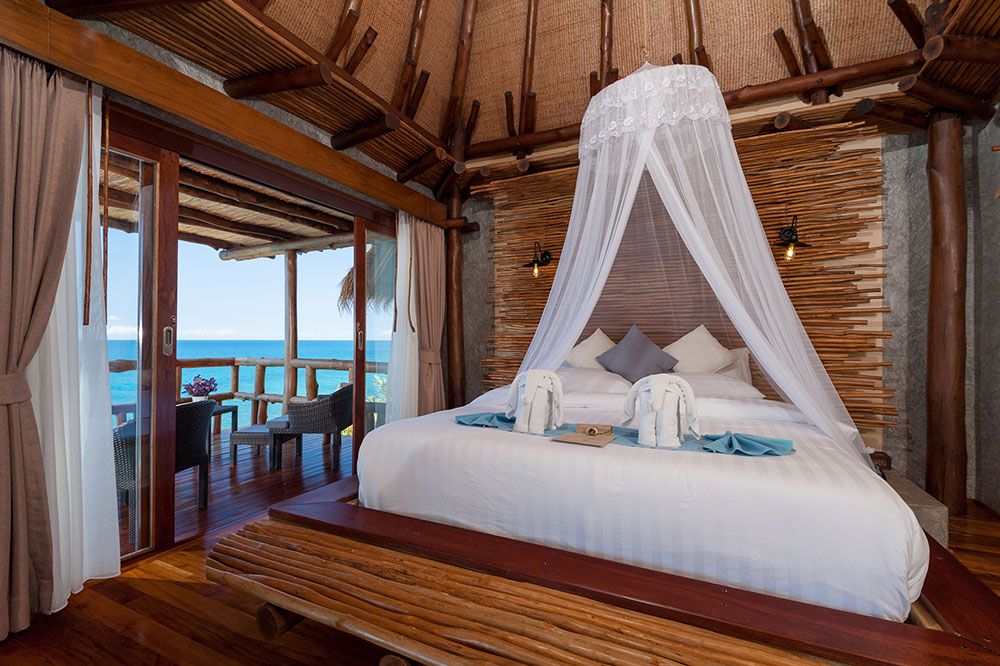 Sea-view villa bedroom