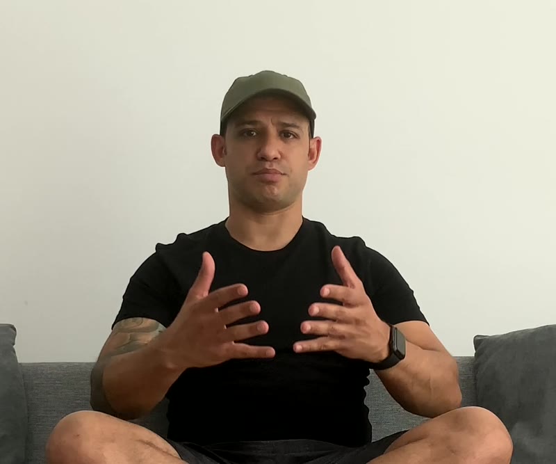 Mike leading a breathing session